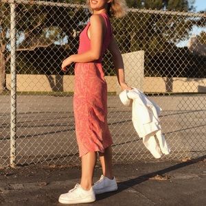 vintage paisley midi dress